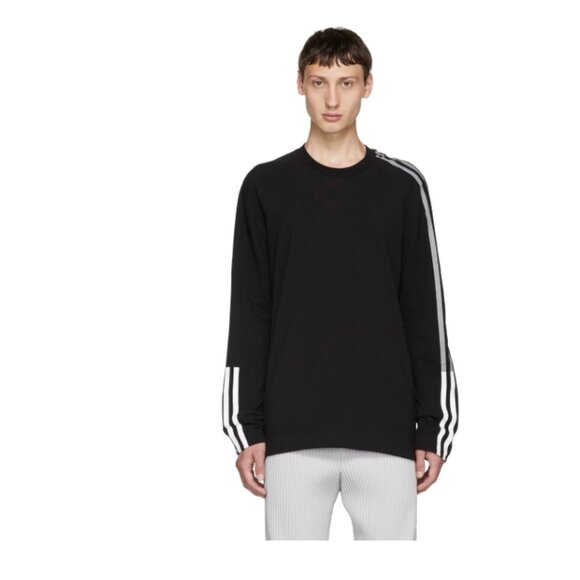 Y-3 3-Stripe Raglan Long Sleeve T-Shirt - Picture 3 of 5